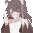 a pixel art of a girl with cat ears and a scarf .