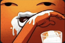 Wipe Mouth Orange GIF