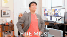 Steven He Fire GIF - Steven He Fire Milk GIFs