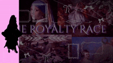 a purple and pink background with the words loyalty race on it