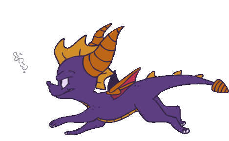 Spyro Dragon Sticker - Spyro Dragon Running Stickers