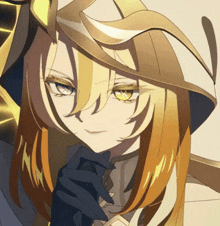 a close up of a girl 's face with a hat on
