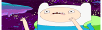 a cartoon of finn from adventure time making a face