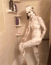 7. I Should Put A Chair In The Shower When I’m Shaving My Legs. GIF - Shower Showering Shaving GIFs