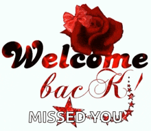 Welcome Back Red Rose GIF - Welcome Back Back Red Rose GIFs