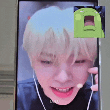 a phone with a picture of a cartoon character and the word lulu on the bottom