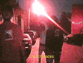 a couple of people standing on a street with the words switch blades written on the bottom