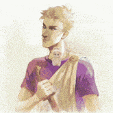 a drawing of a man holding a sword