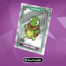 a card with a turtle on it titled tolerant tortoise