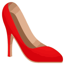 high heeled shoe people joypixels stiletto red shoe