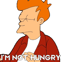 I'M Not Hungry Fry Sticker - I'M Not Hungry Fry Billy West Stickers