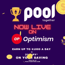 Pool Together Live On Op Pooltogether GIF - Pool Together Live On Op Pooltogether Optimism GIFs