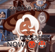 Latte Cookie Cookie Run Kingdom GIF - Latte Cookie Cookie Run Kingdom Give Me Latte GIFs