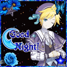 Kagamine Len Good Night GIF - Kagamine Len Good Night Len Kagamine GIFs