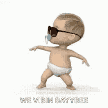 baby dancing dance moves we vibin baybee vibin