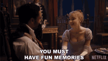 You Must Have Fun Memories Phoebe Dynevor GIF - You Must Have Fun Memories Phoebe Dynevor Daphne Bridgerton GIFs