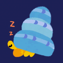 zzzz sleepy sleeping hermit crab asleep pikaole