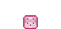 a pixel art illustration of a muscled arm with a smiley face behind it .