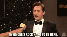 Rock Hard Excited To Be Here GIF - Rock Hard Excited To Be Here Alex Moffat GIFs