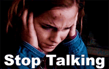 Stop Talking GIF - Hermione Harrypotter Stoptalking GIFs