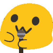 emoji emoticon cute sing holding mic