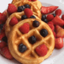 Waffles Breakfast GIF - Waffles Breakfast Fruits GIFs