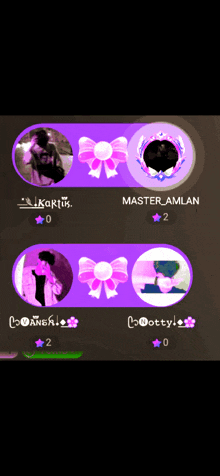 a purple circle with a picture of a person and the name master amlan at the bottom