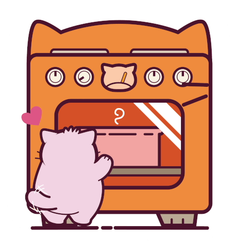 Baking Pembe Sticker - Baking Pembe Pembe The Pink Cat Stickers
