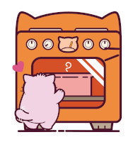 Baking Pembe Sticker - Baking Pembe Pembe The Pink Cat Stickers