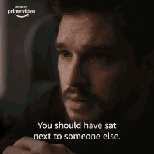 You Should Have Sat Next To Someone Else Michael GIF - You Should Have Sat Next To Someone Else Michael Kit Harington GIFs