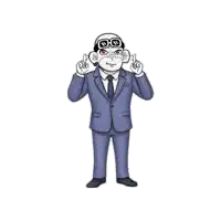 a cartoon of a man wearing a suit and tie