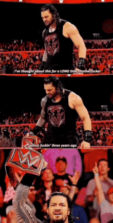 Roman Reigns Thought About This GIF - Roman Reigns Thought About This Brock Lesnar GIFs