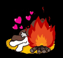 Brown And Cony Bonfire Kiss GIF - Kiss Cium Brown GIFs