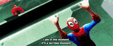 I Am In The Moment Its A Terrible Moment GIF - I Am In The Moment Its A Terrible Moment Spiderman Into The Spider Verse GIFs