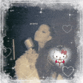 a picture of ariana and yane with a hello kitty