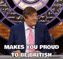 Stephen Fry Proud To Be British GIF