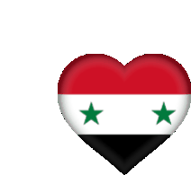 علمسوريا Syria Sticker - علمسوريا Syria Beating Heart Stickers