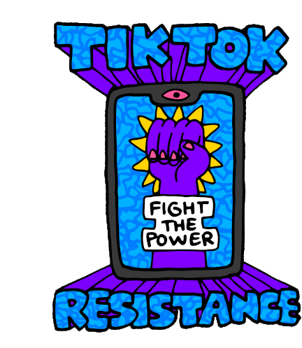 Tiktok Tik Tock Sticker - Tiktok Tik Tock Tiktok Resistance Stickers