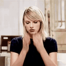 Taylor Swift Hands On The Face GIF - Taylor Swift Hands On The Face Cover GIFs