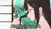 a cartoon of a girl talking in a foreign language with the subtitles hdds sama