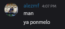 a picture of a man sitting in a circle with the words alezmf 4:07 pm man ya ponmelo