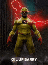 Oil Up Barry Reverse Flash GIF