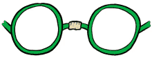 glasses anteojos verdes roto vista