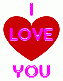 a red heart that says i love you on it