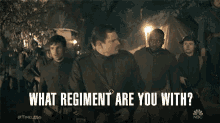 What Regiment Are You With The Black One GIF - What Regiment Are You With The Black One Interviewing GIFs