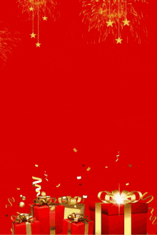 a red background with a christmas wreath and a clock that says 11:55