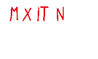 a white background with red letters that say mxitn
