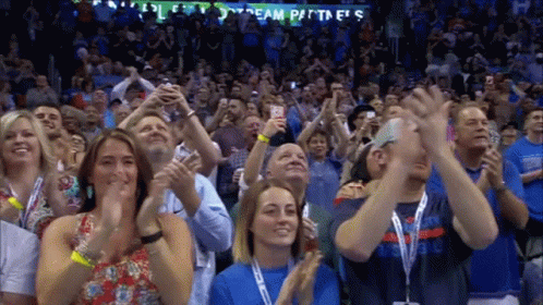 Cheering Clapping GIF - Cheering Clapping Crowd - Discover & Share GIFs
