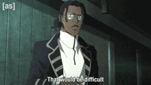 a cartoon character says that would be difficult in a dark room