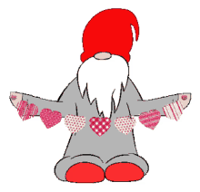valentines day gnome heart love